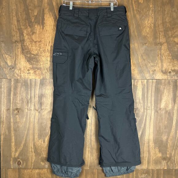 Burton Mens Snow Pants Black Dry Ride Lined Ski Cargo 100% Nylon Small - Picture 9 of 11